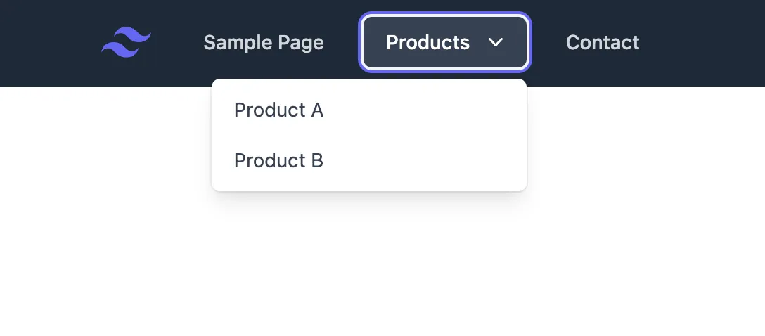 Tailwind Nav Menu